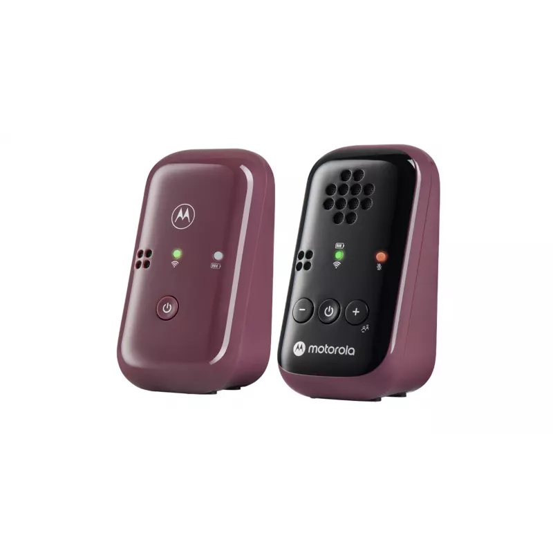 Motorola | Przenośny monitor audio dla dziecka | PIP12 | Kryształowo czysty dźwięk HD; 10 godzin pracy na baterii; Przenośna, magnetyczna konstrukcja automatycznie wyłącza urządzenia | Burgund