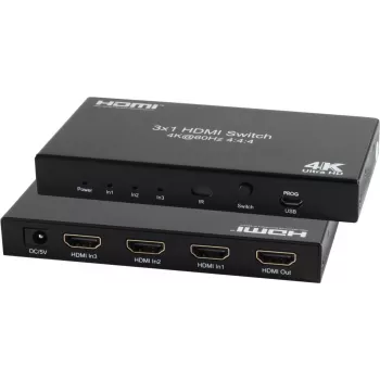 Przełącznik HDMI ShiverPeaks 05-20001 — 3x WE 1x WY, 4K 60Hz