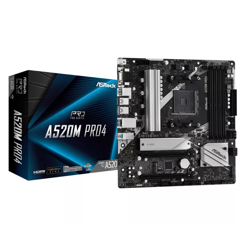 Płyta główna ASRock A520M PRO4 Socket AM4 micro ATX