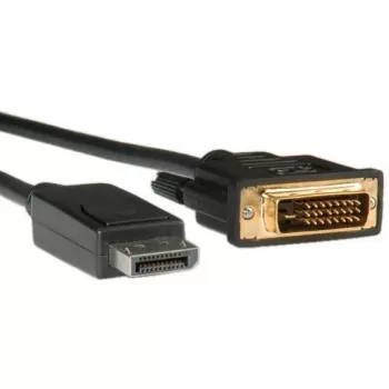 ROLINE - Kabel wideo - DisplayPort (M) - DVI-D (M) - 1 m (DisplayPort 1.1) - Śruby radełkowane - Czarny (11.04.5771)