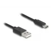 Kabel USB DeLOCK USB 2.0 0,75 m USB A – USB C czarny 90368