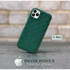 Ochronne miękkie etui Devia Woven2 do iPhone 11 Pro, zielone