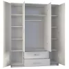Topeshop ROMANA 160 BIEL KPLB bedroom wardrobe/closet 11 shelves 4 drzwi(s) biały
