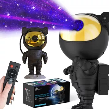 Lampka nocna, Extralink Home Star Projector Czarny, dla dzieci, Astronauta