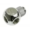 Adapter T-Splitter Bitspower G1/4 cala AG do 2x G1/4 cala IG - obrotowy, TII, srebrny połysk