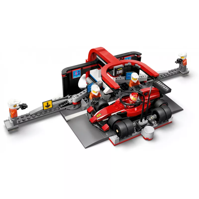LEGO City F1 Pit Stop zestaw 60443 — Ferrari F1 samochód, 322 elementy, 5 minifigurek, wiek 6+