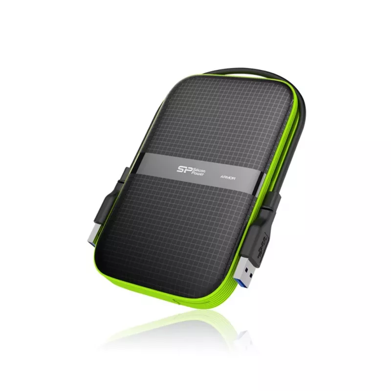 SILICON POWER Armor A60 - Festplatte - 5TB - extern (tragbar) - 2.5 (6,4 cm) - USB 3,1 Gen 1 - Schwarz (SP050TBPHDA60S3K)