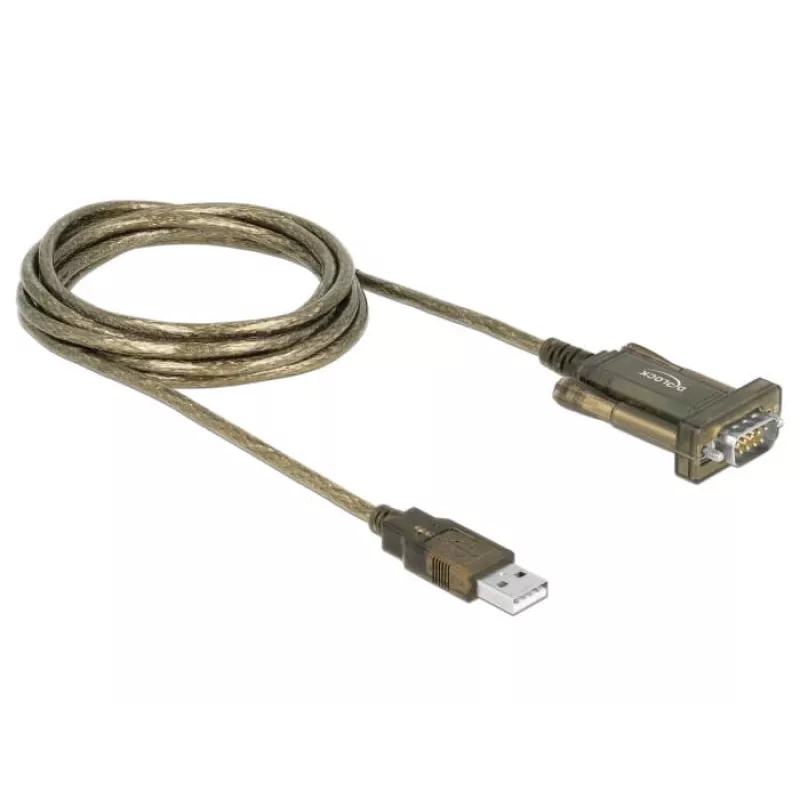Kabel szeregowy DeLOCK 64073 USB Type-A DB-9 przezroczysty 2 m