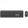 Logitech Signature cienki Combo MK950 - zestaw klawiatury i myszy - 100% - pełnowymiarowa - Bezprzewodowy - Bluetooth 5.1 LE - QWERTY - hiszpański - grafitowy (920-012486)