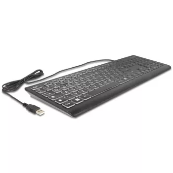DeLOCK 12170 Klawiatura Uniwersalna USB QWERTZ Niemiecka Czarna Mechaniczna RGB