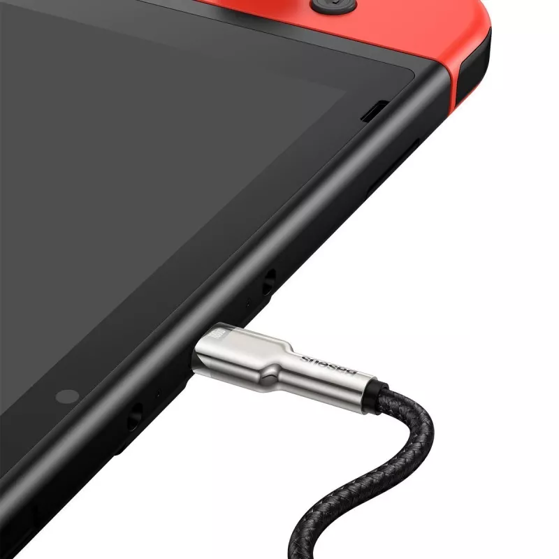 Kabel USB‑C do USB‑C Baseus Cafule Metal — 2 m, ładowanie 100 W, USB 2.0 (480 Mbps), styki ocynkowane, czarny