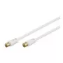 Wentronic Goobay kabel antenowy, 100% ekranowany, pozłacany, biały, 10 m - wtyk koncentryczny gniazdo koncentryczne (67281)