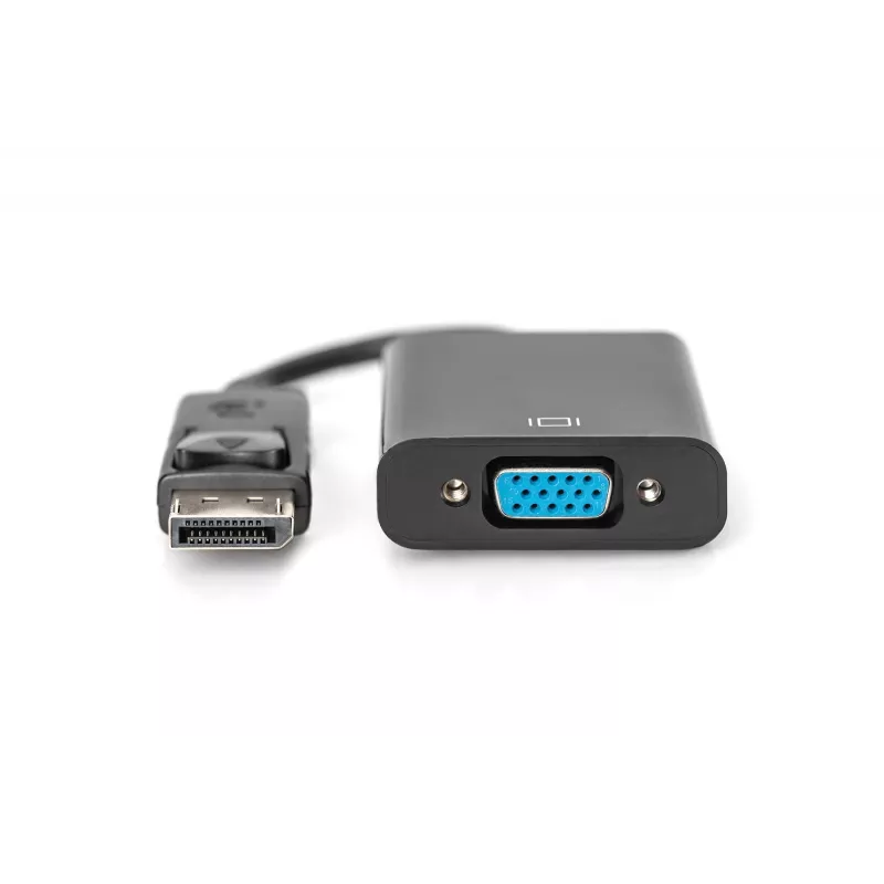Kabel przejściowy Assmann DisplayPort. DP - HD15 M/M. 0,15 m z blokadą. Zgodność z DP 1.1. UL. czarny bez ekranowania. 32AWG (AK-340410-001-S)