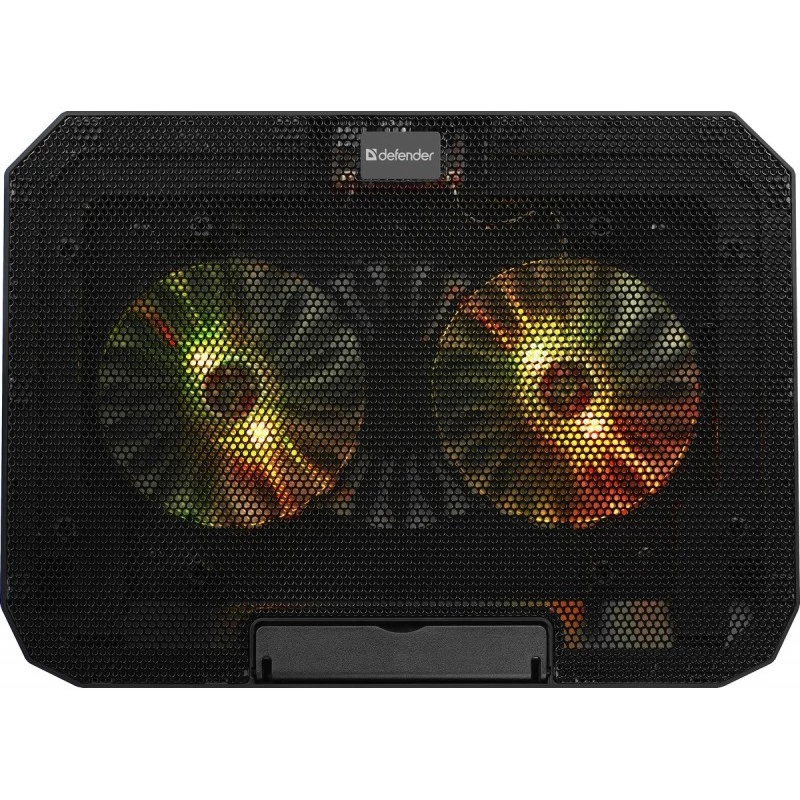 Podkładka chłodząca do notebooka DEFENDER NS-510 z 2 wentylatorami, 2 portami USB i podświetleniem RGB