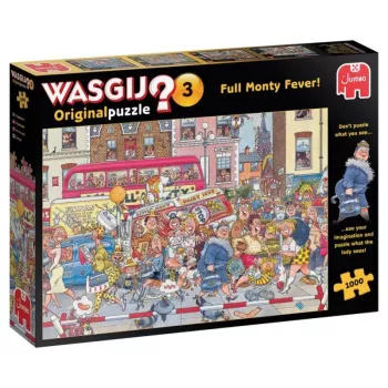 Jumbo Wasgij Oryginalny 3- 3 Full Monty Fever 1000-częściowe puzzle (81923)