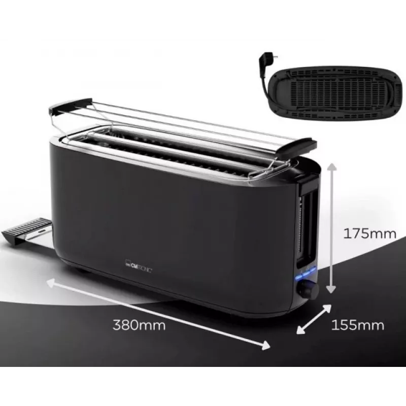 Clatronic TA 3802 toster 4 kromki 1400 W czarny