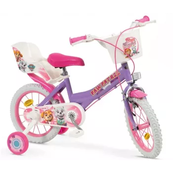 Rower dziecięcy 14 Paw Patrol fioletowy 1480 dziewczynka TOIMSA