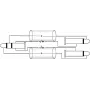 adapter kablowyowy Omnitronic 3,5 mm na 2×6,3 mm, 6 m, czarny