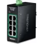 TRENDnet 8-portowy przemysłowy mini przełącznik Gigabit PoE+ do szyny DIN (TI-PGLC80)