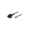 adapter kablowya telefonicznego No name TAE-F na RJ-45, 2 m, przezroczysty z czarnymi końcówkami