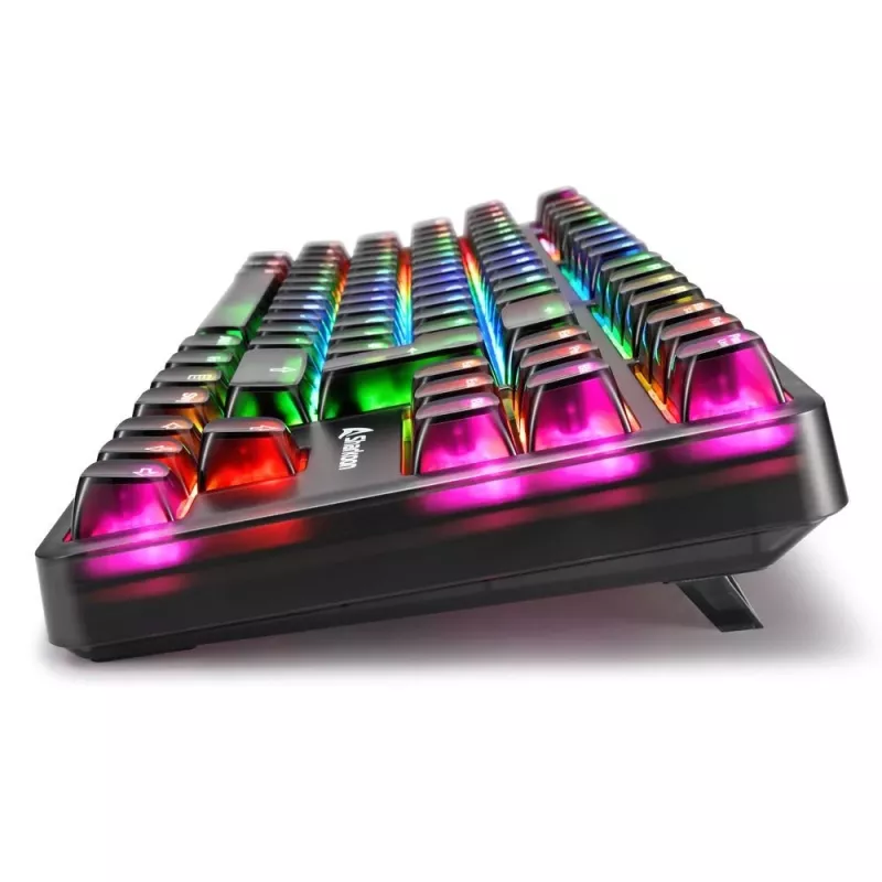 Mechaniczna klawiatura gamingowa Sharkoon Crystal Shark Czarny DE z podświetleniem RGB