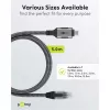 Kabel Ethernet USB-C 3.2 Gen2 wtyczka > wtyczka RJ-45 (czarny/srebrny, 5 metrów, pleciona osłona tekstylna)