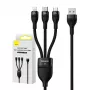 Kabel USB Baseus SUP0003351 1.2m USB A USB C/Micro USB-A/Lightning Czarny