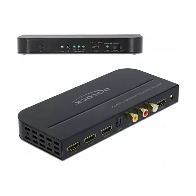 Przełącznik HDMI DeLOCK 3 x HDMI wejście na 1 x HDMI wyjście 4K 60 Hz