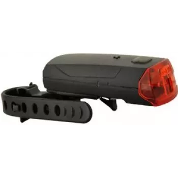 Lampka tylna rowerowa FISCHER LED model 85364 z uniwersalnym mocowaniem i wskaźnikiem baterii