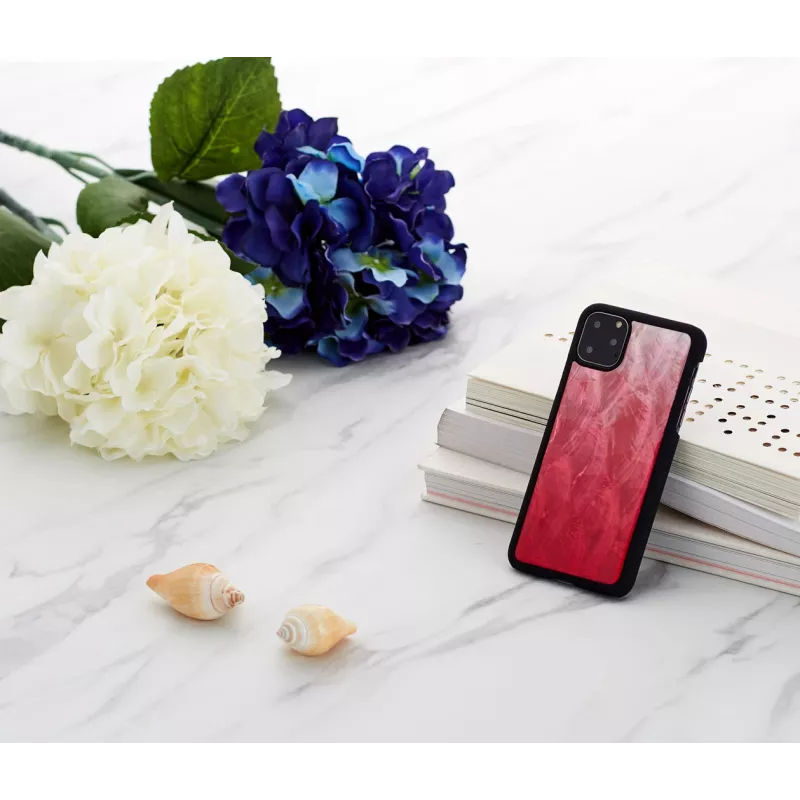 Etui na smartfona iKins do iPhone 11 Pro Max — różowe jezioro z czarnym wykończeniem
