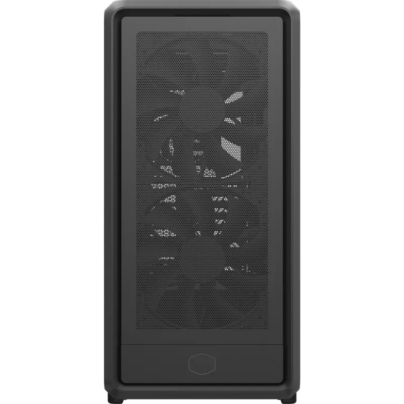 PC Midi Tower Cooler Master MasterFrame 600 Mesh — Czarny, obsługa ATX/EATX, 2 wentylatory 200 mm z przodu, obsługa wentylatorów z przodu i z boku, 2 zatoki 3,5 cala + 3 zatoki 2,5 cala