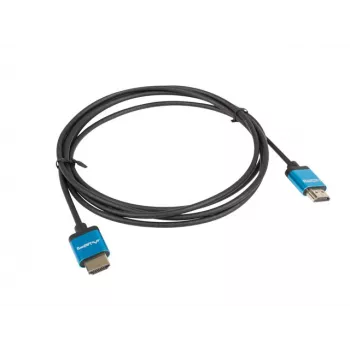 Kabel HDMI LANBERG CA-HDMI-22CU-0018-BK 1,8 m — HDMI typu A do A, HDMI 2.0, 18 Gbit/s, ARC, pozłacane złącza