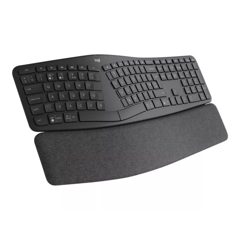 Logitech ERGO K860 - Klawiatura - Bezprzewodowa - 2,4 GHz, Bluetooth 5.0 - QWERTY - GB - Grafit