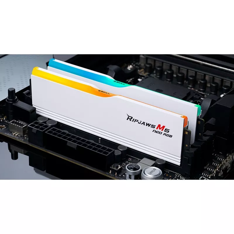 DIMM 64 GB DDR5-6000 (2x 32 GB) Dual-Kit, Memory biały, F5-6000J2836G32GX2-RM5NRW, Ripjaws M5 Neo RGB, AMD EXPO