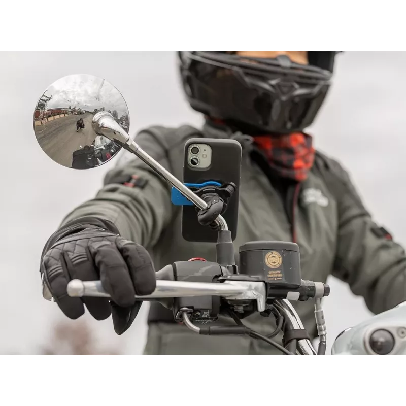 Quad Lock Mirror Mount Pasywny uchwyt Telefon komórkowy/Smartfon Czarny, Niebieski