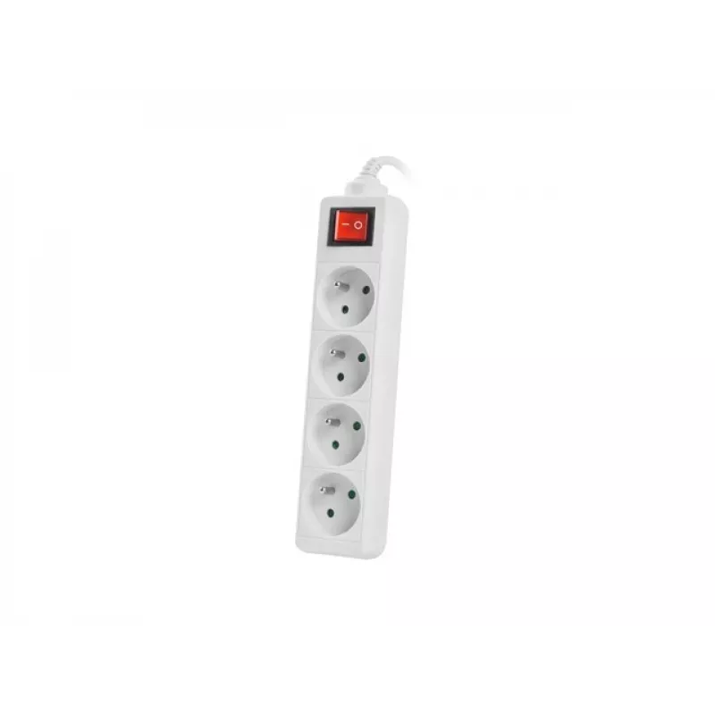 Listwa zasilająca Lanberg PS1-04E-0150-W 1,5 m 4 gniazda AC Do użytku wewnętrznego Biała