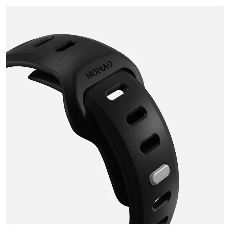 Pasek do zegarka Nomad Tempo Band Czarna guma, szerokość 18 mm, pasuje na nadgarstki 135–175 mm