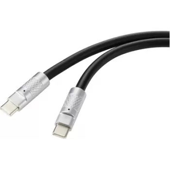 Kabel Renkforce USB-C® USB 2.0, wtyczka USB-C®, wtyczka USB-C®, 0,50 m, czarny RF-6056870 (RF-6056870)
