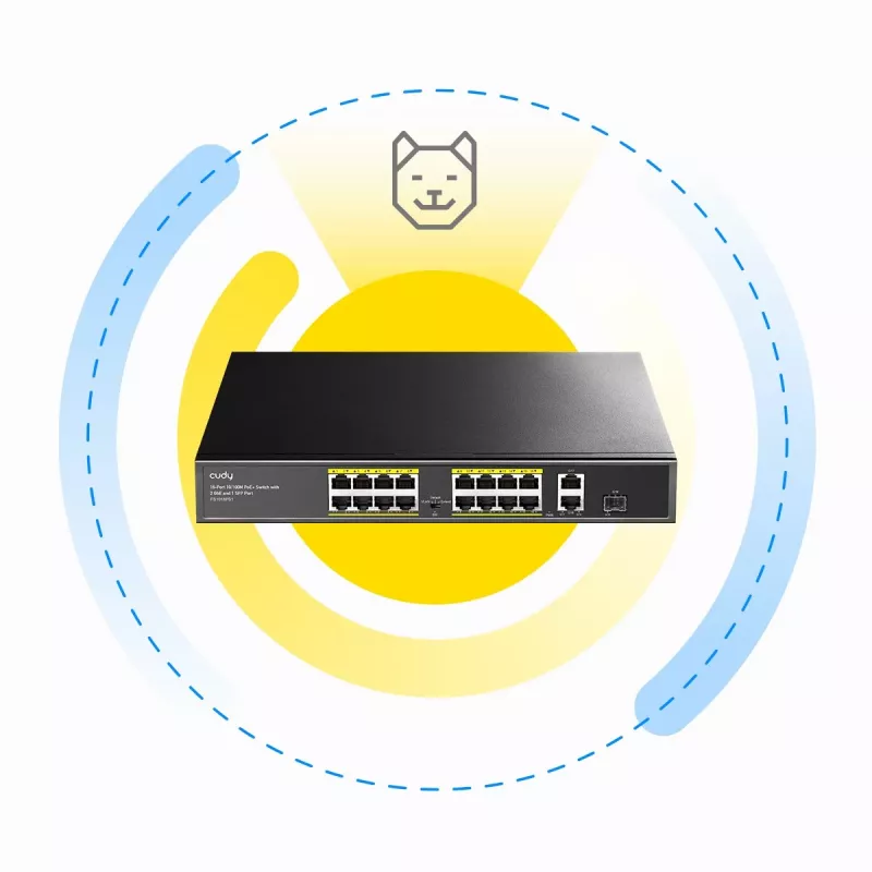 Przełącznik sieciowy Cudy FS1018PS1, 18 portów Fast Ethernet PoE