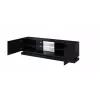 Cama szafka TV QIU 200 MDF czarny połysk/czarny połysk