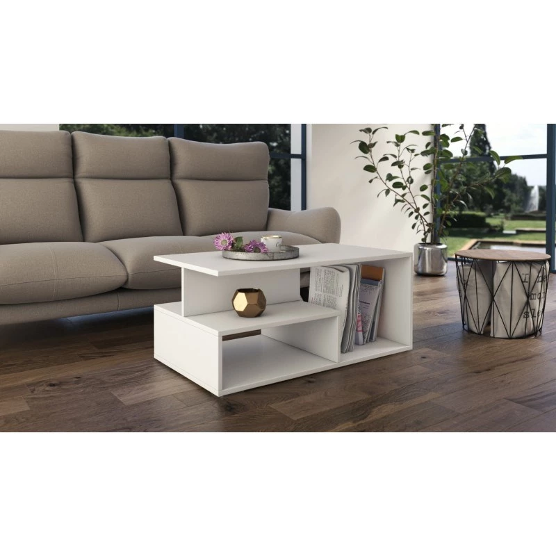 Topeshop PRIMA BIEL stolik kawowy / boczny / końcowy stolik kawowy o dowolnym kształcie 1 noga (-i)