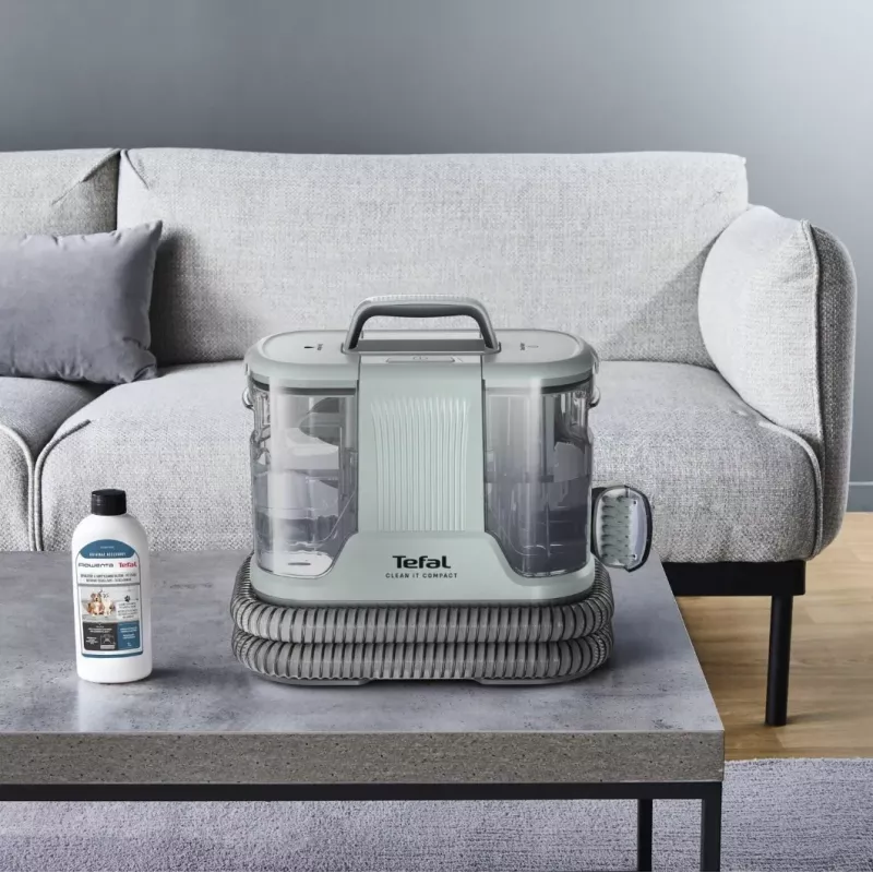 Przenośny odplamiacz Tefal Clean It Compact Pet IZ3020F0 — ręczny odplamiacz do tapicerki i plam po zwierzętach