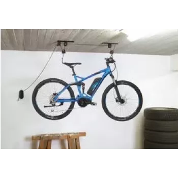Podnośnik rowerowy FISCHER 50386 — sufitowy wciągnik rowerowy, udźwig 30 kg, czarny