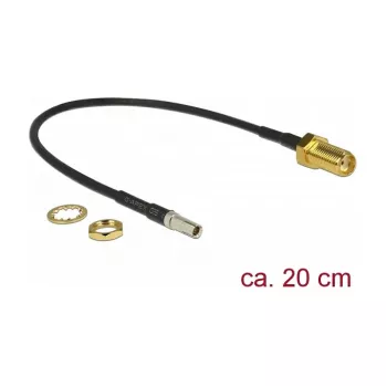 Kabel koncentryczny DeLOCK 89912 RG-174 0.2 m TS-9 SMA czarny