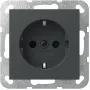 Gniazdo Schuko Gira System 55, model 445328, wykończenie antracytowe