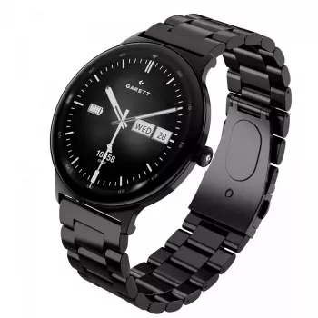 Smartwatch Garett Quantum — srebrny ze stali nierdzewnej