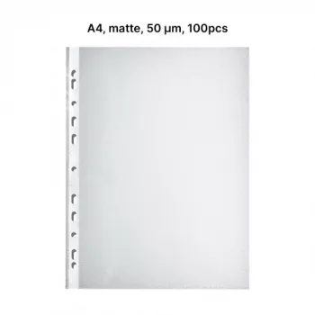 AD Class PUNCHED POCKET Orange Peel A4 50 mikr., opakowanie 100 szt.