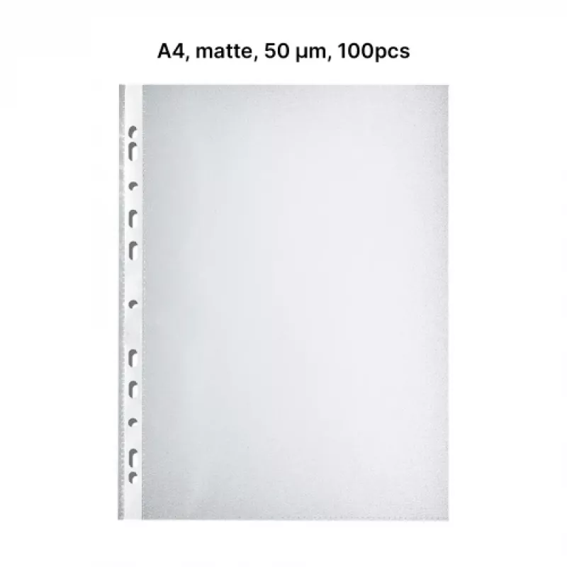 AD Class PUNCHED POCKET Orange Peel A4 50 mikr., opakowanie 100 szt.