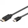 Kabel Goobay 1m DP/HDMI DisplayPort Czarny 1m Złącze 1 DisplayPort Złącze 2 HDMI