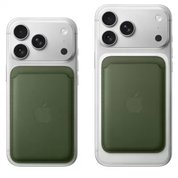 Uchwyt na karty Apple iPhone FineWoven Wallet z MagSafe Moss zielony Microtwill